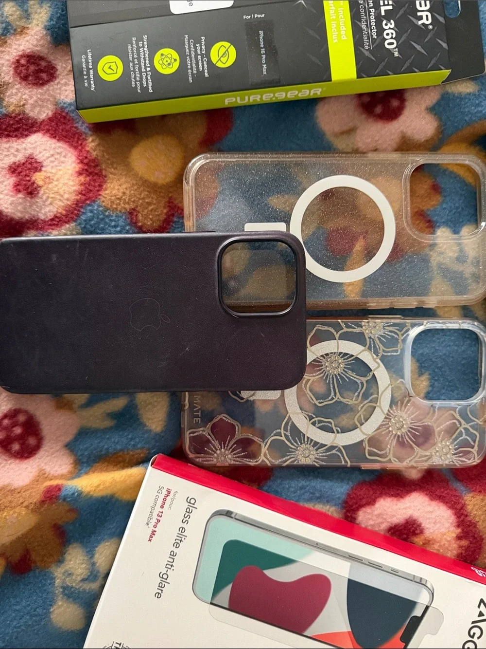 Coach Clear Floral/Heart iPhone 16 Pro Max Case with extras